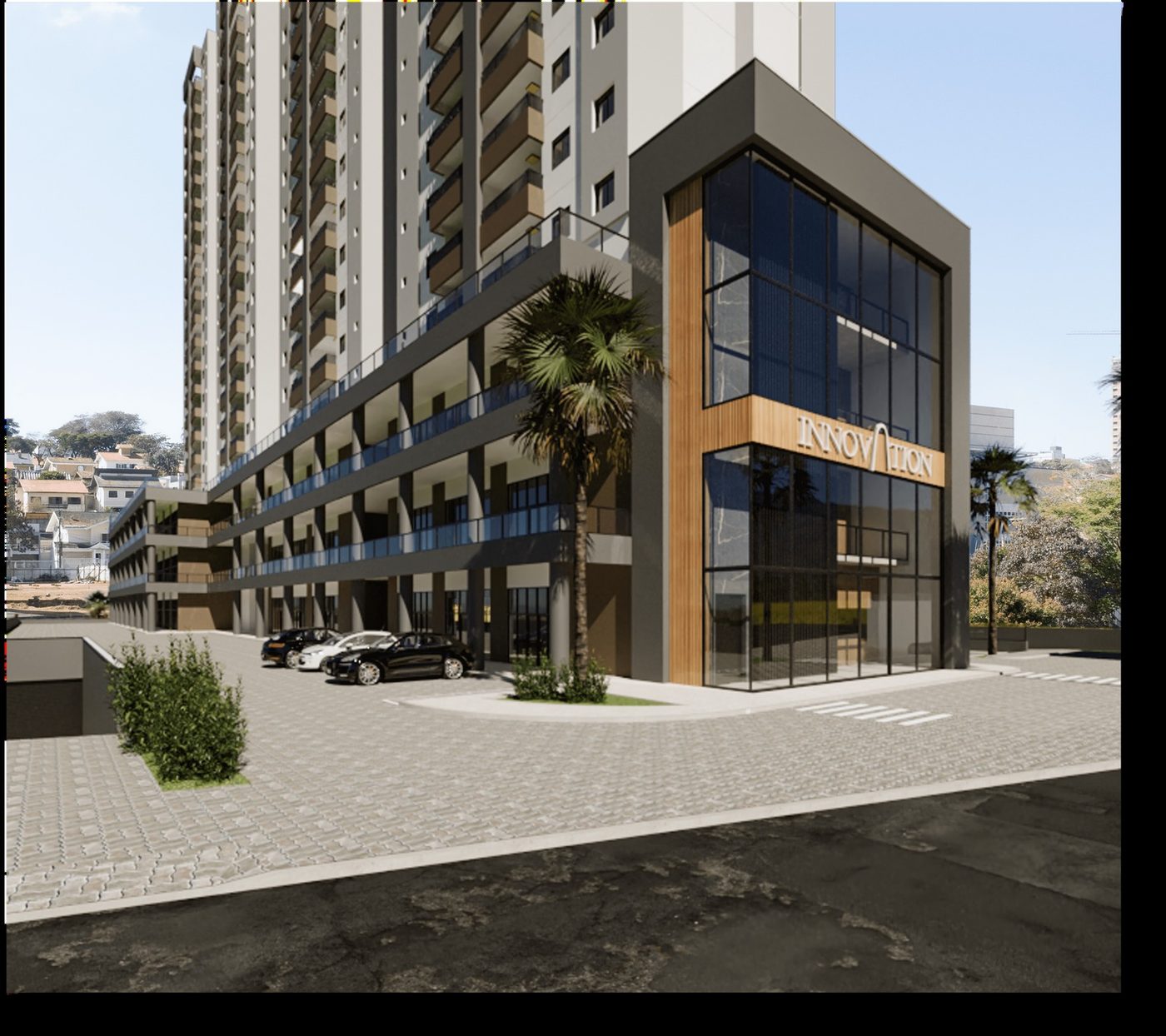 Fachada do Innovation Residence & Mall