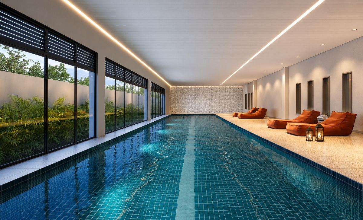 Piscina coberta, projeto